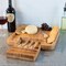 Hastings Home Bamboo Cheese Serving Tray with 4 Piece Stainless Steel Cutlery Set and Storage, Charcuterie Board 590915WWY - alternate 1